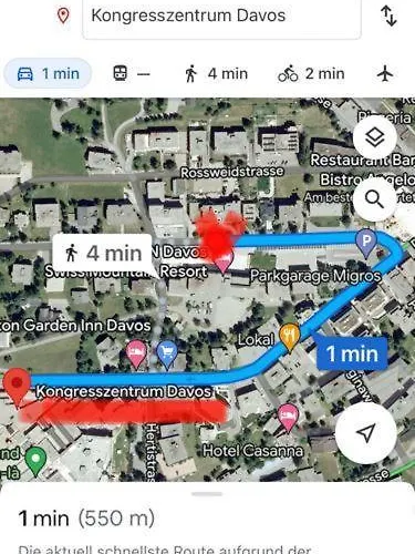 公寓 Wef 2027 Ferienwohnung, 3 Minuten Fussweg Zum Kongresshaus, Geeignet Fuer 2 Personen *