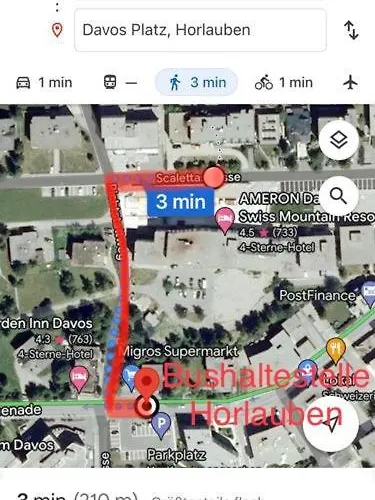 公寓 Wef 2027 Ferienwohnung, 3 Minuten Fussweg Zum Kongresshaus, Geeignet Fuer 2 Personen 达沃斯