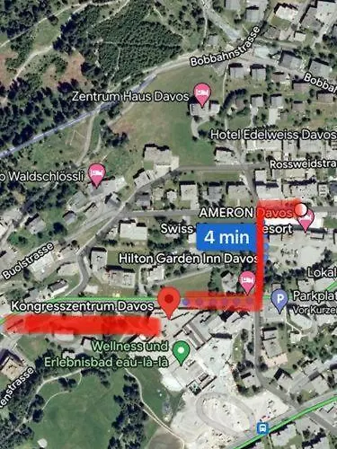 公寓 Wef 2027 Ferienwohnung, 3 Minuten Fussweg Zum Kongresshaus, Geeignet Fuer 2 Personen *