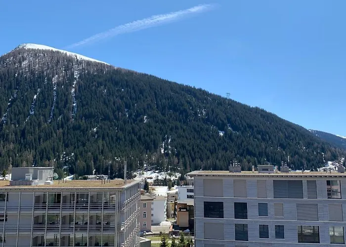 Wef 2027 Ferienwohnung, 3 Minuten Fussweg Zum Kongresshaus, Geeignet Fuer 2 Personen 达沃斯